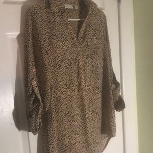 Tan and black patterned shirt